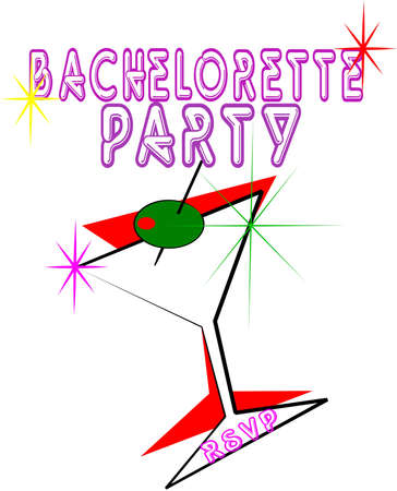 bachelorette party invite のイラスト素材