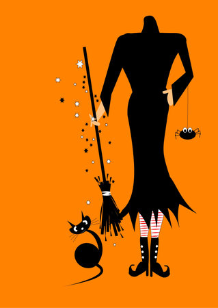 paste your own head on witch illustrationのイラスト素材