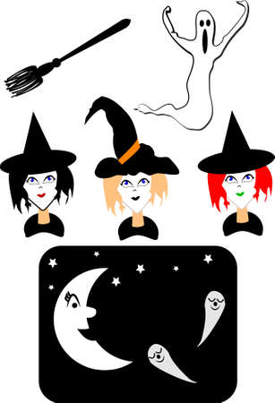 HOLIDAY ELEMENTS FOR HALLOWEEN のイラスト素材