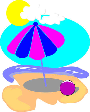 beach vacationのイラスト素材