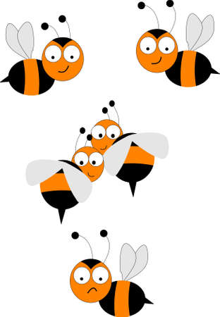 bee swarm のイラスト素材