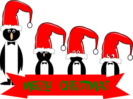 penguin christmasのイラスト素材