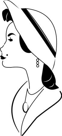 classy lady sketch のイラスト素材