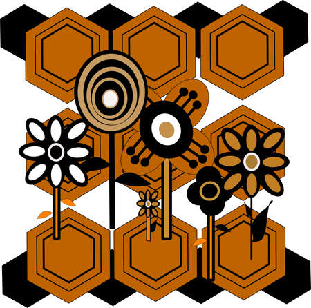 sixties retro pattern のイラスト素材