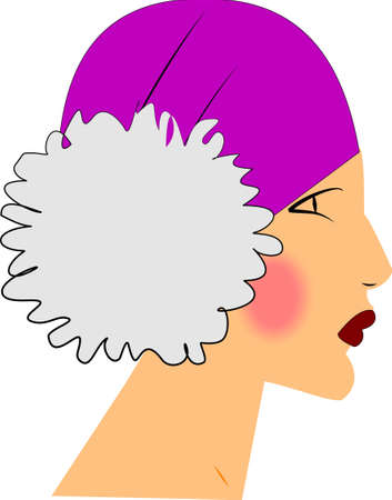 forties flapper dancer profile のイラスト素材