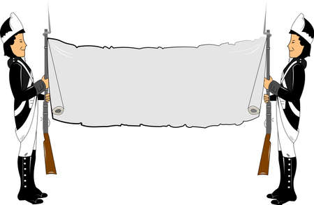 military banner wiyh copyspace のイラスト素材
