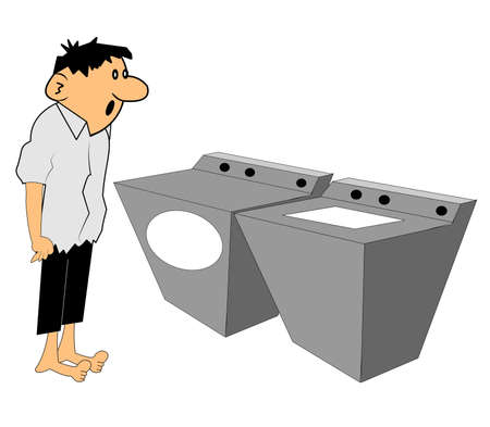 LAUNDRY GONE BAD のイラスト素材