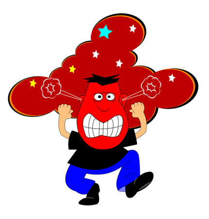 very angry man のイラスト素材