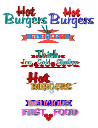 retro elements のイラスト素材