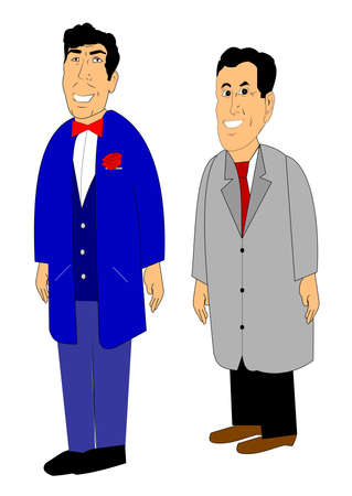 businessmen in cartoon styleのイラスト素材