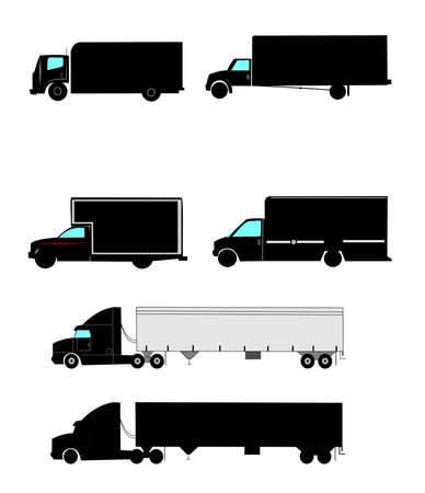 trucks setのイラスト素材