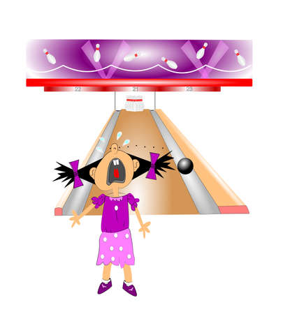 gutter ball concept のイラスト素材