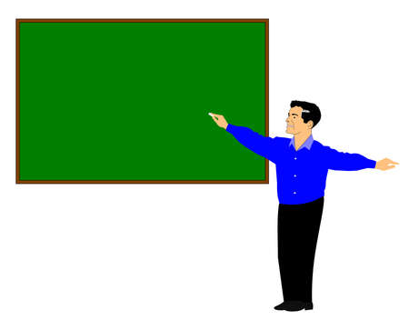 teaching concept with copy space for your message のイラスト素材