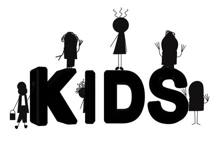 kids playing hide and seek concept having fun のイラスト素材