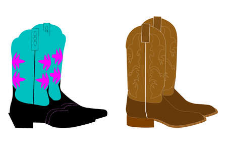 cowboy boots のイラスト素材