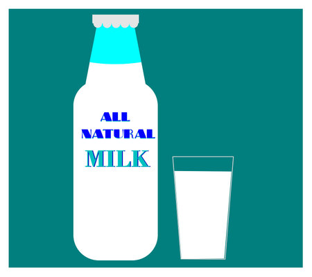 milk concept background retro styleのイラスト素材