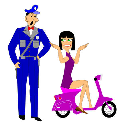 scooter patrol のイラスト素材
