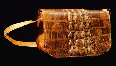Products from a crocodile and a snake handmade