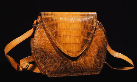 Products from a crocodile and a snake handmadeの写真素材