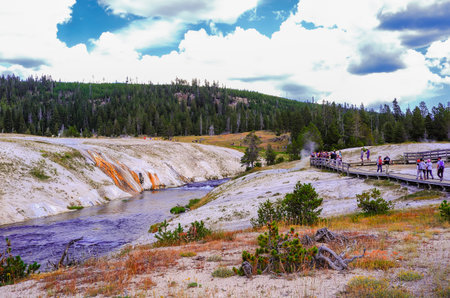 Melts and rivers in Yellowstone National Park, USAのeditorial素材