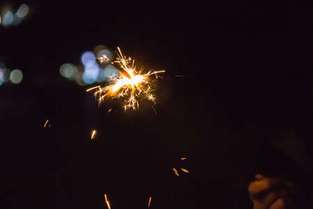 Fireworks on the beach in Busanの写真素材