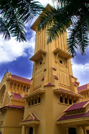 Bell Tower of the Catholic Church in Hanoi, Vietnam.の写真素材