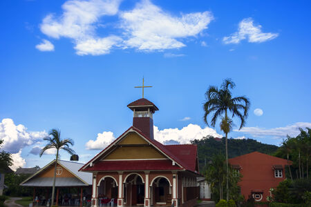 Christian Church in Chiang Rai City, Thailandの写真素材