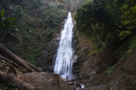Khun Korn Waterfall in National Park near Chiang Rai, Thailand.の写真素材