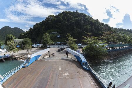 Koh Chang, Thailand - December 4, 2016: View from Ferry to Koh Chang Island, Trat Province Thailandのeditorial素材