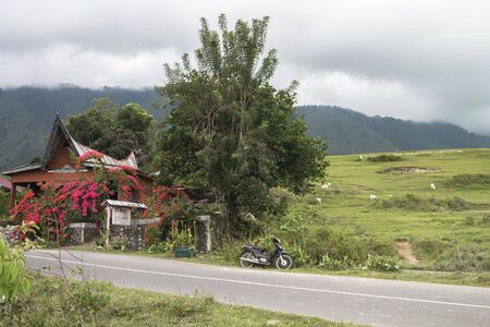 Samosir Island in Lake Toba, North Sumatra Indonesia. Rural Indonesia Landscapeの写真素材