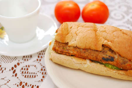 Sumptuous looking vegetarian sandwich with a variety of raw vegetables. Suitable for concepts such as diet and nutrition, healthy eating and healthy lifestyle, and food and beverage.の写真素材