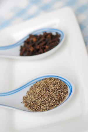 Spices and seasoning as food ingredients for cooking. Concepts such as food and beverage, healthy...