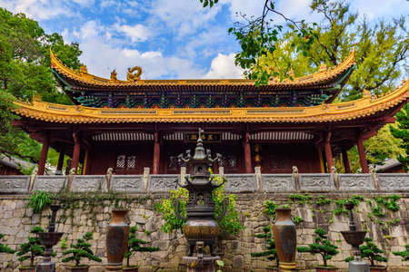 Zhejiang, China - 02 November 2017: Historical Fa Yu Si Temple, Mount Putuoshan, Ningbo, Chinaのeditorial素材