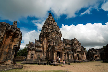 The main tower of Prasat Phanom Rung, Bureerum Provinceの写真素材