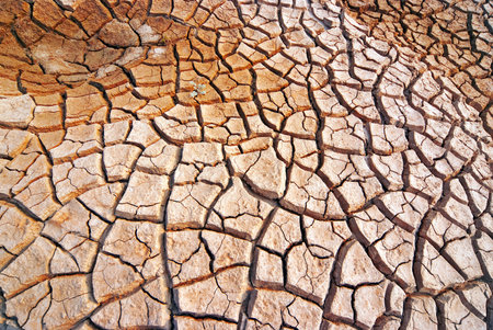 cracked and dry land due to drought