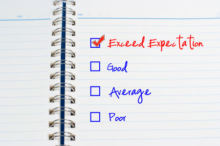 Customer satisfaction survey checkbox listed on the book