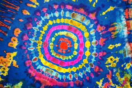 Colorful pattern of tie-dye clothing