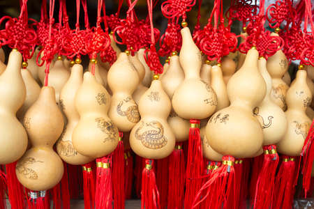 Chinese souvenir available for sale in a market in Chinaの写真素材