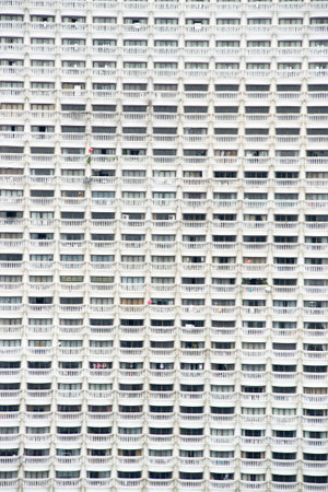 Pattern of terraces of a condominumのeditorial素材