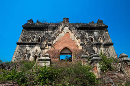 Ancient wall of Innwa, Mandalay, Myanmarの写真素材