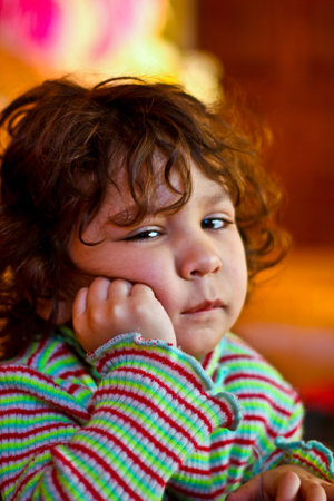 small girl became sad