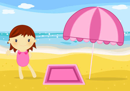 beach girlの写真素材