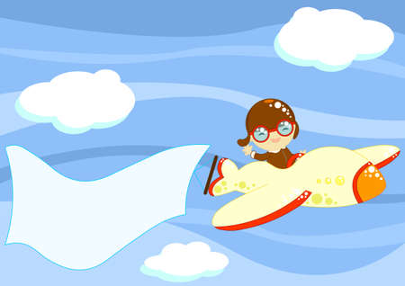 Child in Planeの写真素材