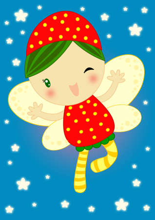 Sweet fairy and starsの写真素材