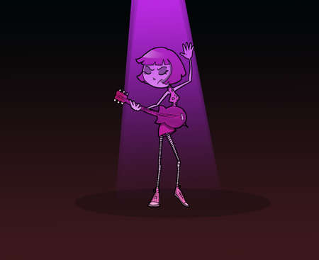 rock star girlの写真素材