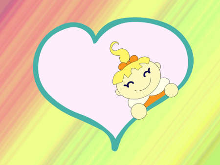 new born baby girl frameの写真素材