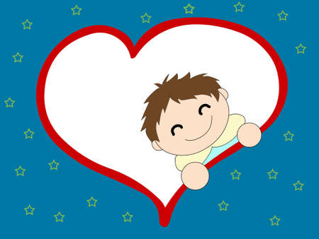 new born baby boy frameの写真素材