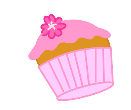 pink cupcakeの写真素材