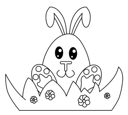 black and white bunny の写真素材