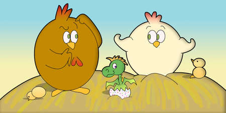 Easter egg surpriseの写真素材